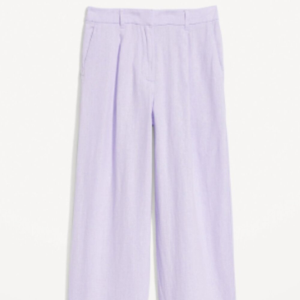 Wide Leg Purple Trousers